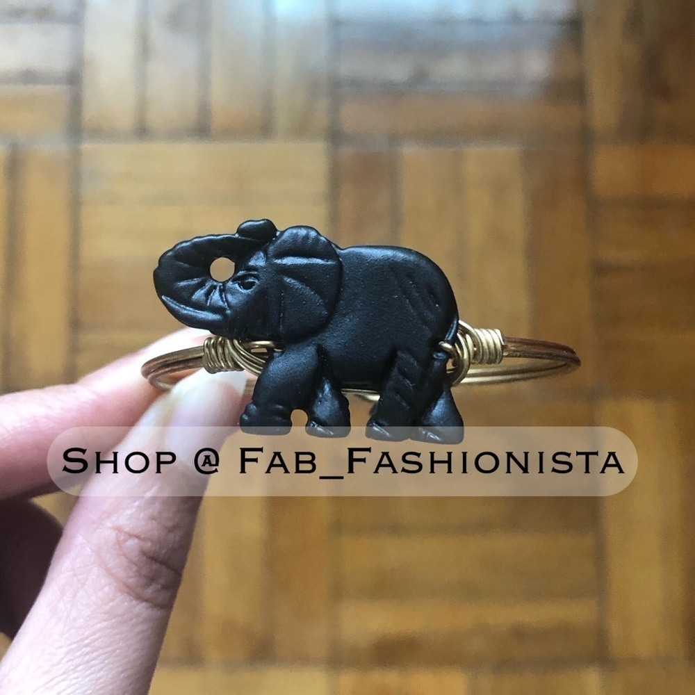 Elephant Bracelet gold black